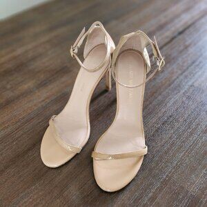 Stuart Weitzman Leather in Natural Color Shoes Size 8